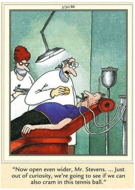 a cartoon depicting a doctor and patient in the operating room