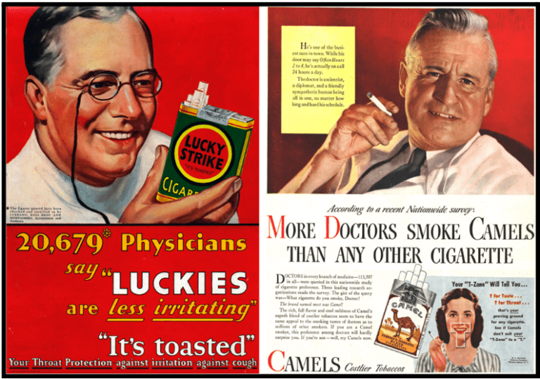 an old advertisement for lucky smoke cigarettes with two men smoking