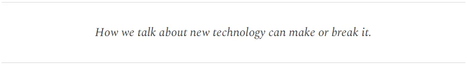 a white card with the words, how do we know technology can make us sick?