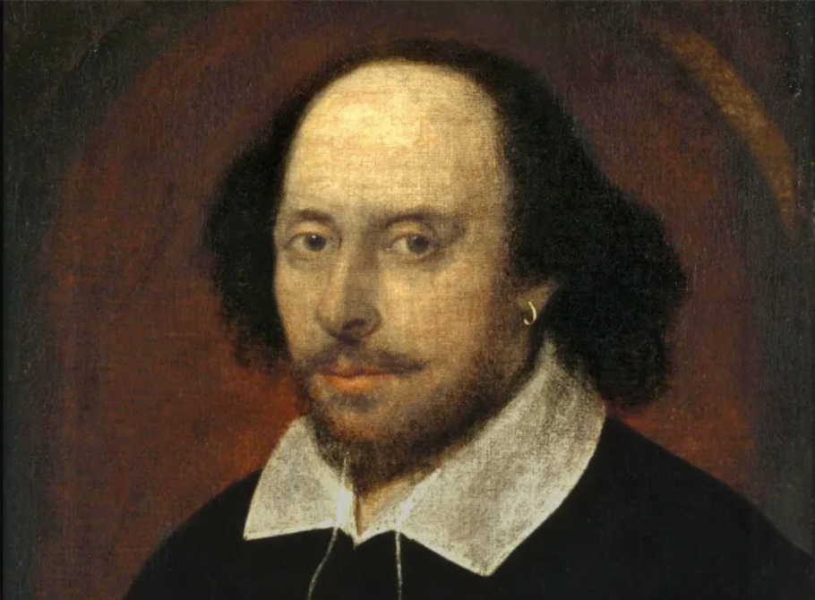 The Chandos portrait of William Shakespeare from the early 1600’s.